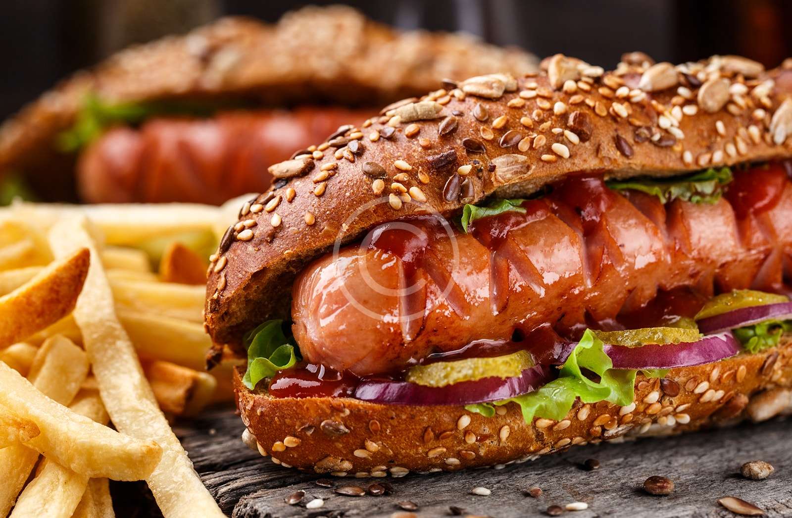 Black hot dog
